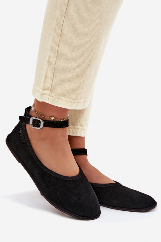 BalerínkyZapnutéturalnego zo semišuu Big Star TT274212 čierna