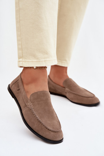 dámske mokasínyZapnutéturalnego zo semišuu Big Star TT274207 béžová 2