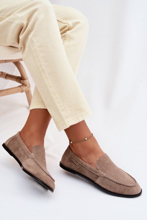 dámske mokasínyZapnutéturalnego zo semišuu Big Star TT274207 béžová