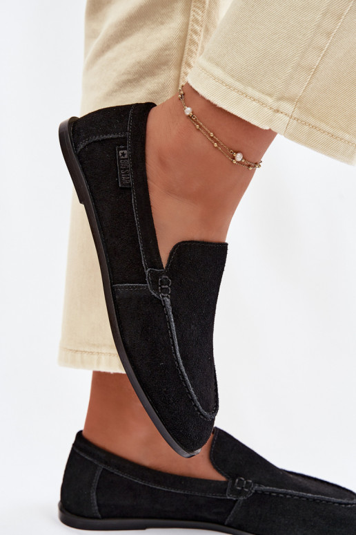 dámske mokasínyZapnutéturalnego zo semišuu Big Star TT274209 čierna