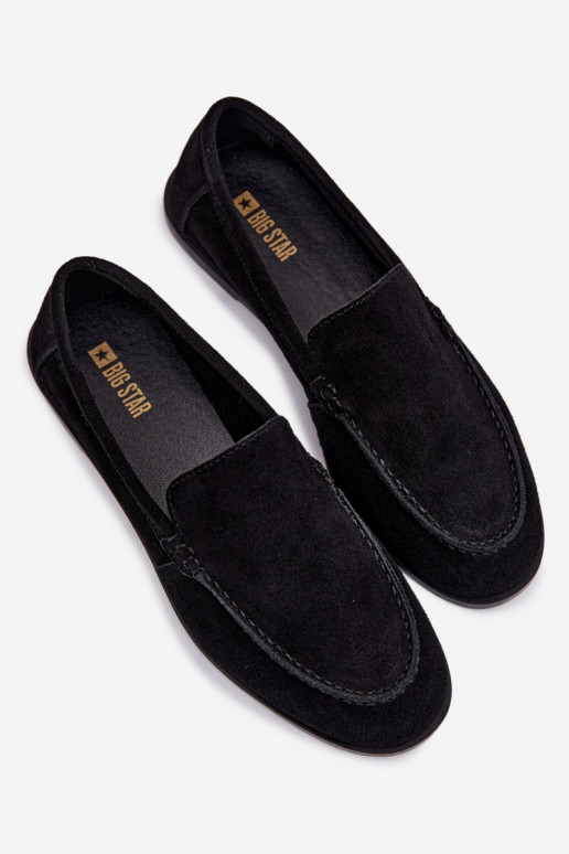 dámske mokasínyZapnutéturalnego zo semišuu Big Star TT274209 čierna