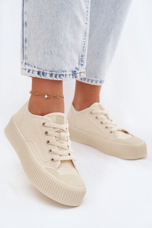 Bežná obuv s platformou Big Star TT274271 béžová