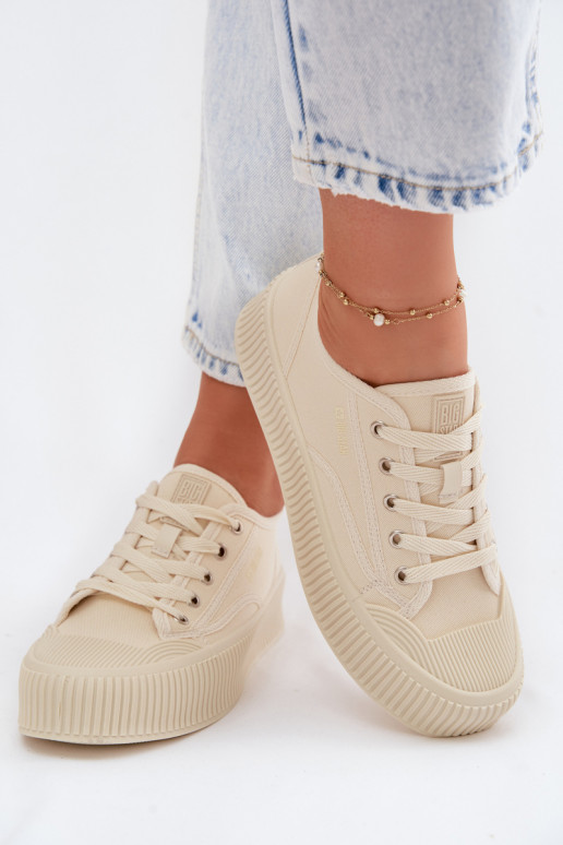 Bežná obuv s platformou Big Star TT274271 béžová