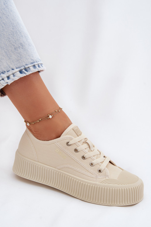 Bežná obuv s platformou Big Star TT274271 béžová