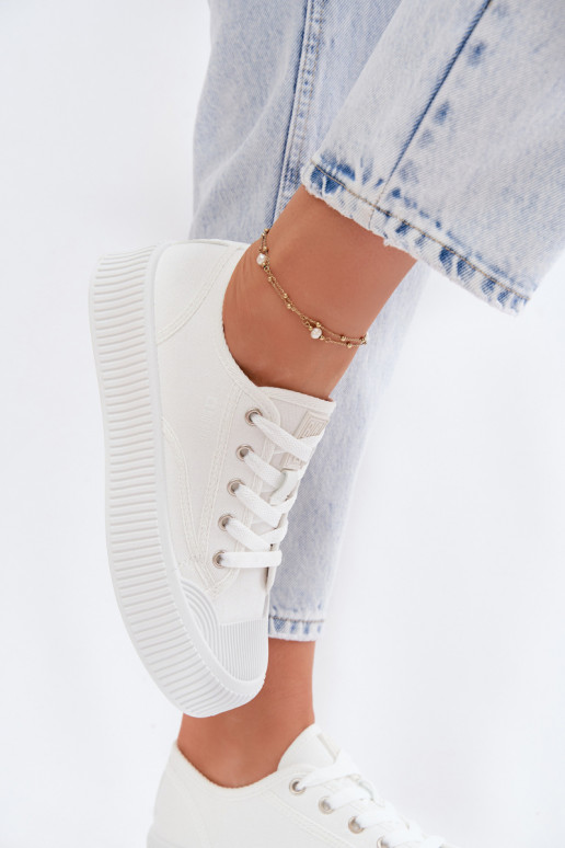 Bežná obuv s platformou Big Star TT274269 biela farba