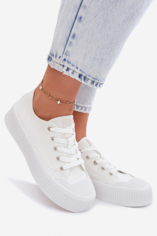 Bežná obuv s platformou Big Star TT274269 biela farba