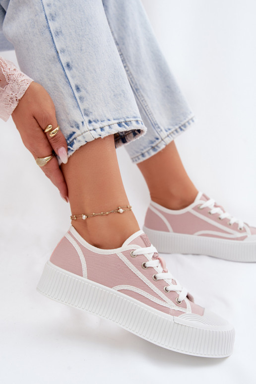 Bežná obuv s platformou Big Star TT274270 Ružová