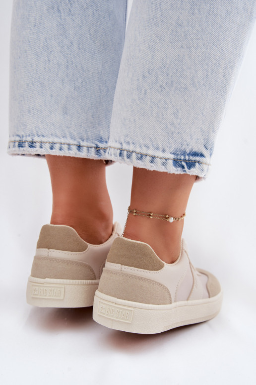 Tenisky model obuvi Dámska nízka Big Star TT274768 béžová