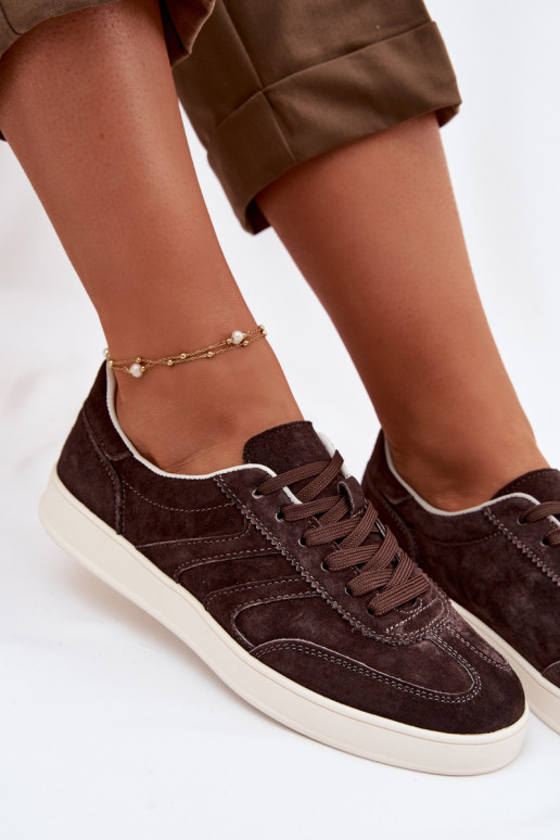 Tenisky model obuvi zo semišu Vinceza 95400 CzekoladoIne