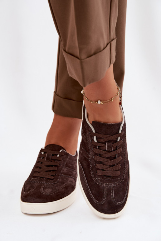 Tenisky model obuvi zo semišu Vinceza 95400 CzekoladoIne