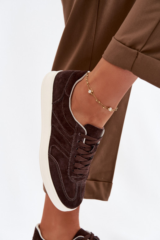 Tenisky model obuvi zo semišu Vinceza 95400 CzekoladoIne