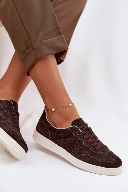 Tenisky model obuvi zo semišu Vinceza 95400 CzekoladoIne