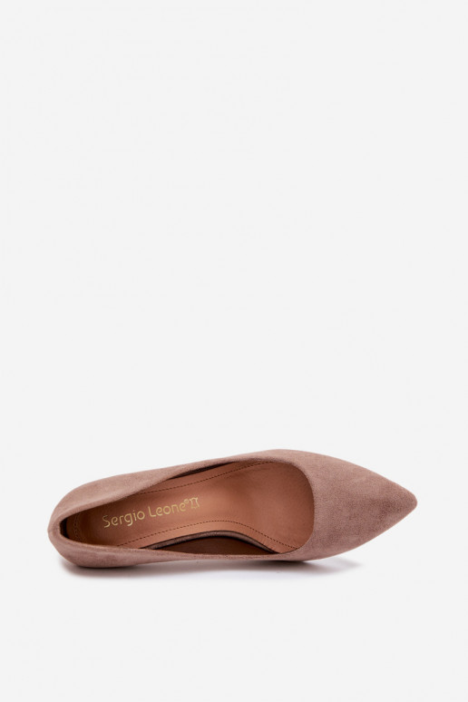 Eko Semišové topánky Sergio Leone 1339 Hnedá farba