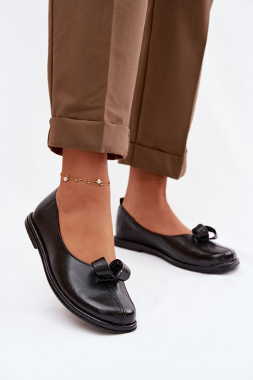 Kožené topánky Dámske Zazoo 379 čierna 2