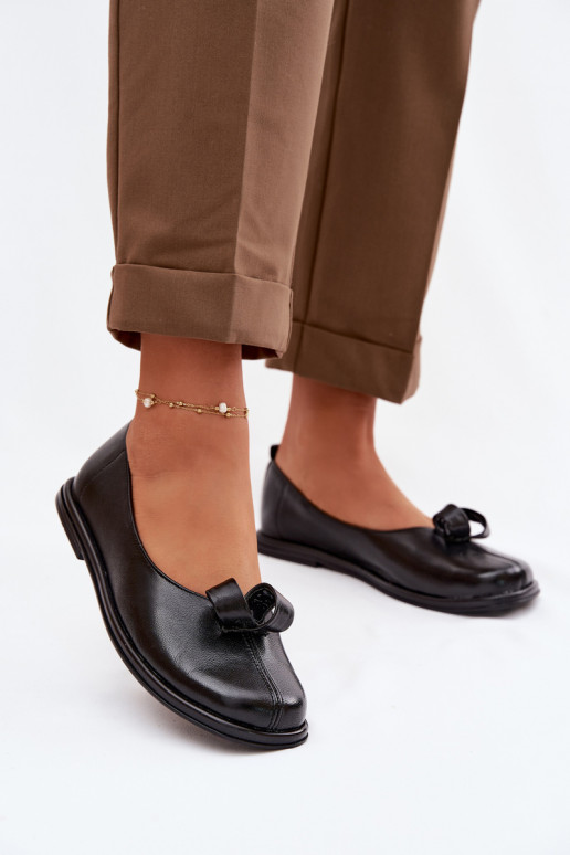 Kožené topánky Dámske Zazoo 379 čierna