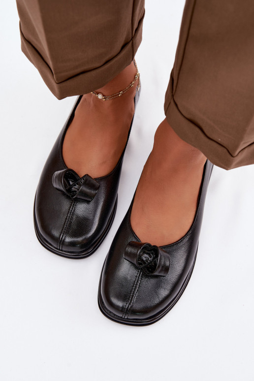 Kožené topánky Dámske Zazoo 379 čierna