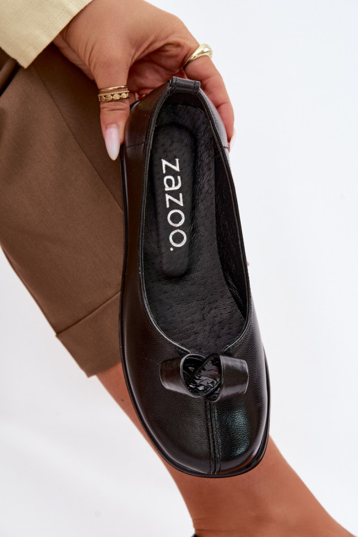 Kožené topánky Dámske Zazoo 379 čierna