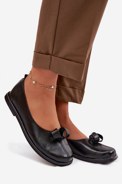 Kožené topánky Dámske Zazoo 379 čierna