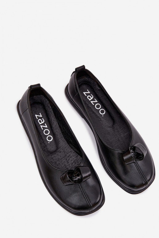 Kožené topánky Dámske Zazoo 379 čierna