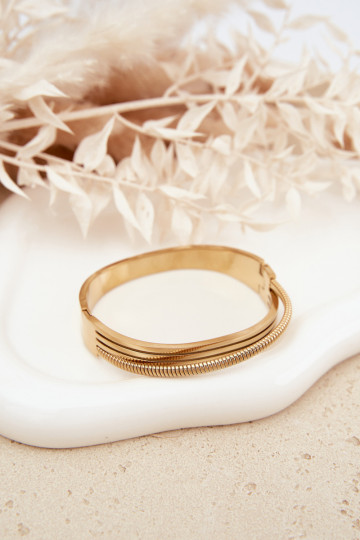 Žena Náramok z nerezovej ocele zlatej farby 2