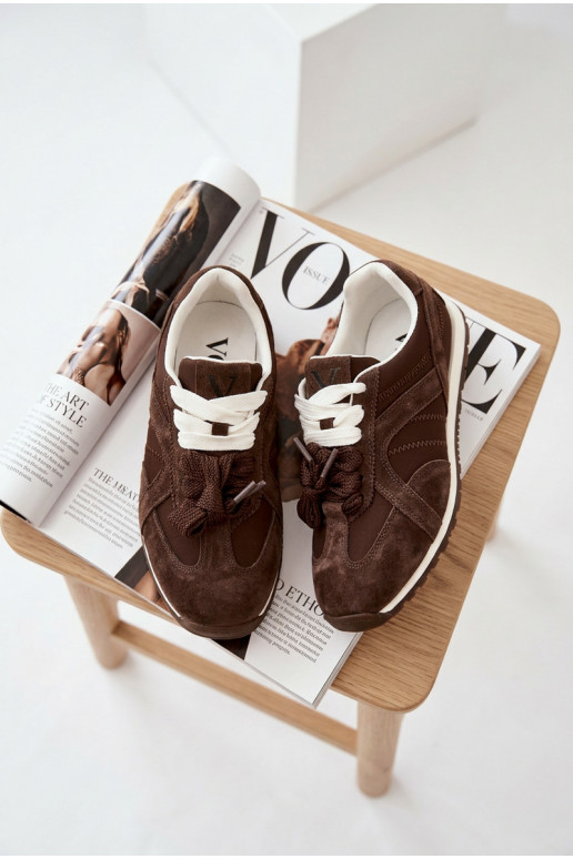 zo semišu Tenisky model obuvi Dámske Vinceza 86427 CzekoladoIne