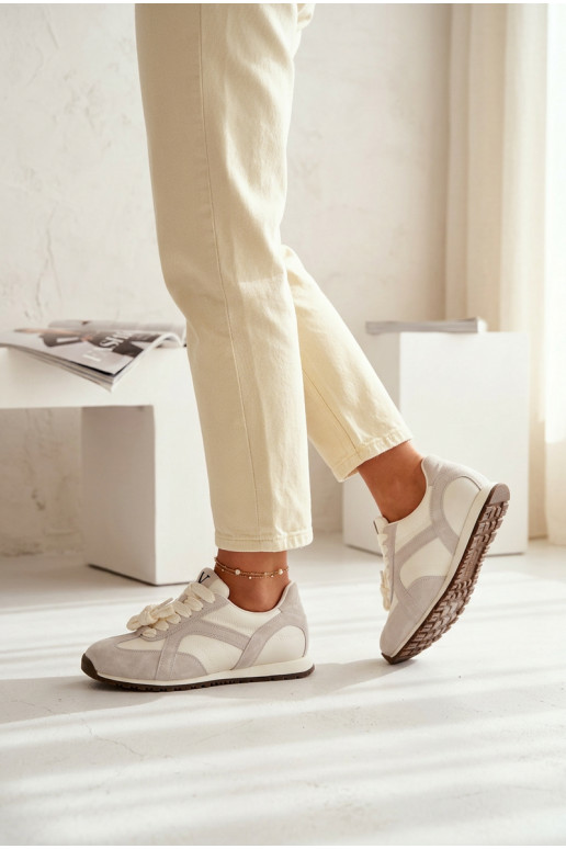 zo semišu Tenisky model obuvi Dámske Vinceza 86427 sivá