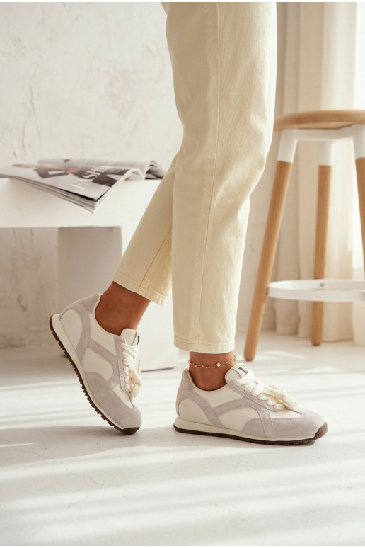 zo semišu Tenisky model obuvi Dámske Vinceza 86427 sivá