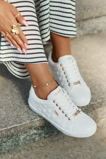 Bežná obuv z eko kože Big Star RR274322 biela farba