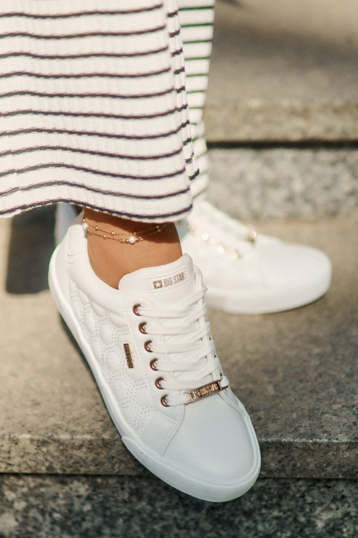 Bežná obuv z eko kože Big Star RR274322 biela farba