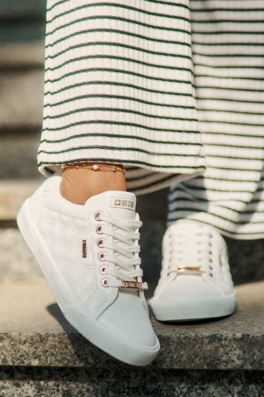 Bežná obuv z eko kože Big Star RR274322 biela farba