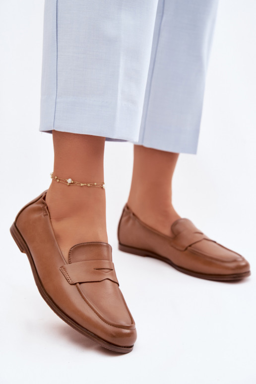 MokasínyZapnutéturalnej Skóry Vinceza 18121 Hnedá farba