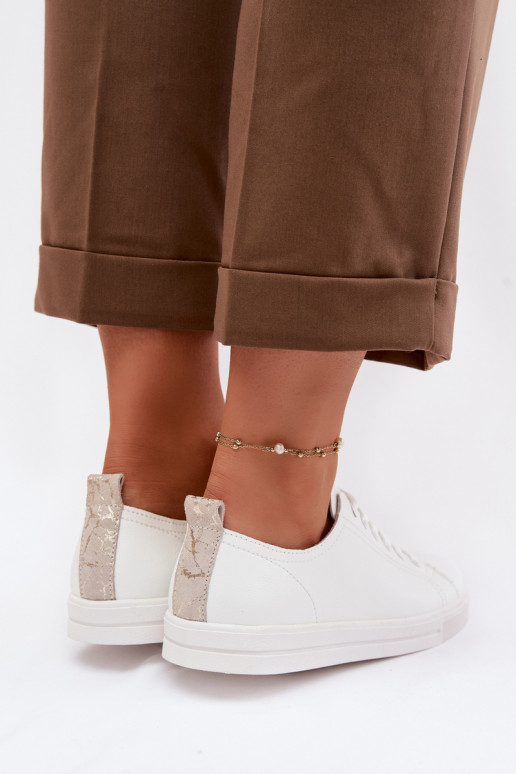 Kožené Bežná obuv Vinceza 79536 biela farba