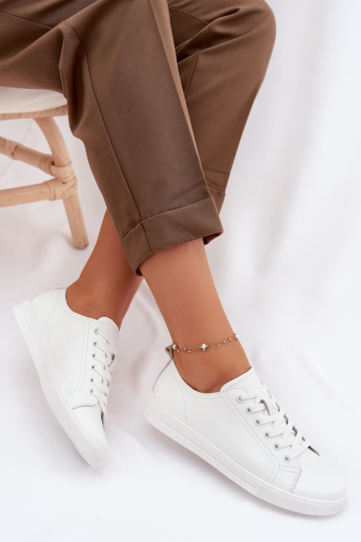 Kožené Bežná obuv Vinceza 79536 biela farba