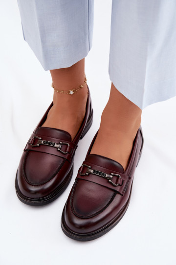 Kožené dámske mokasíny Vinceza 39983 Hnedá farba