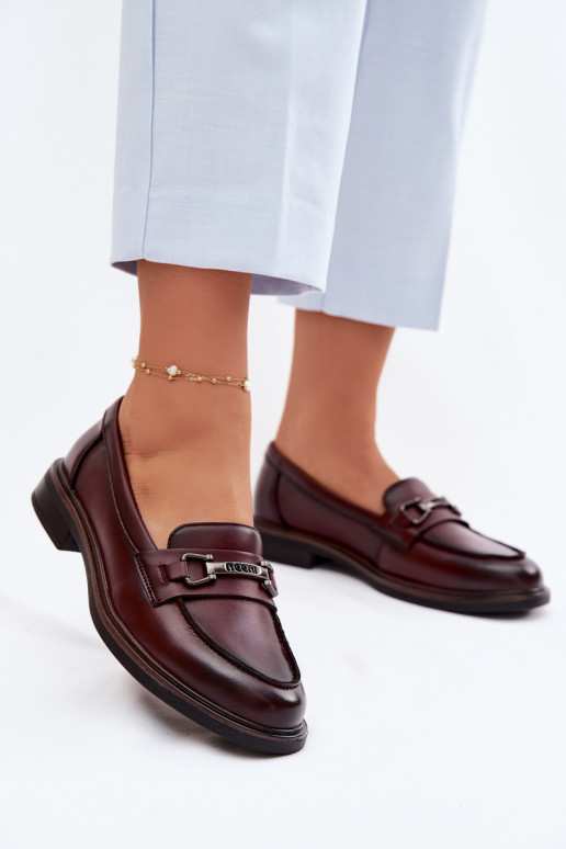 Kožené dámske mokasíny Vinceza 39983 Hnedá farba