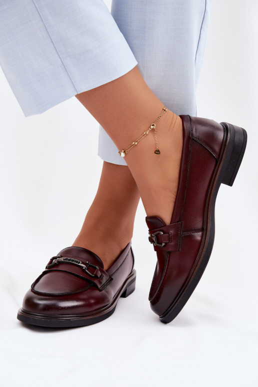 Kožené dámske mokasíny Vinceza 39983 Hnedá farba