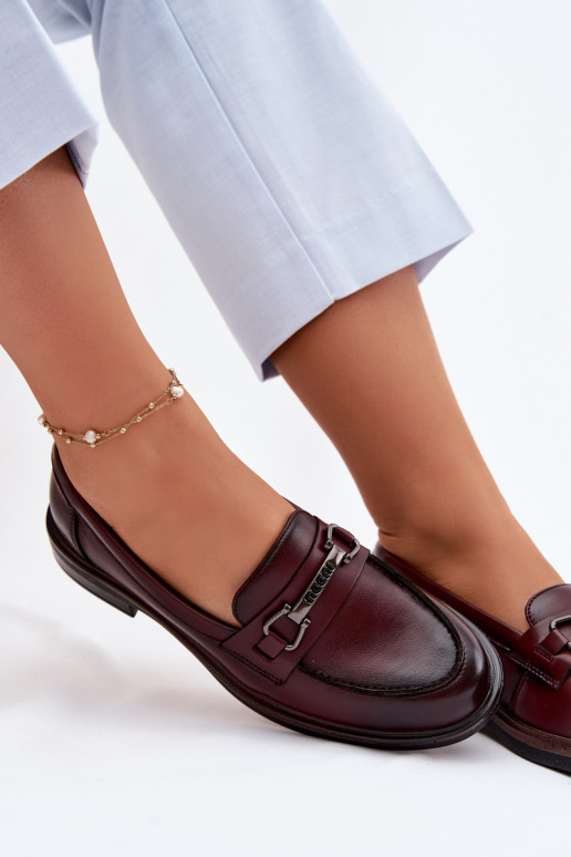 Kožené dámske mokasíny Vinceza 39983 Hnedá farba