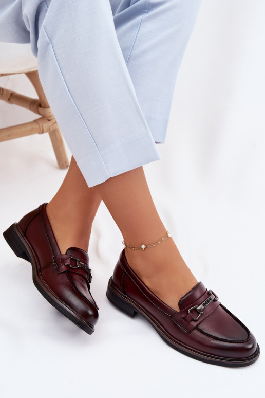 Kožené dámske mokasíny Vinceza 39983 Hnedá farba