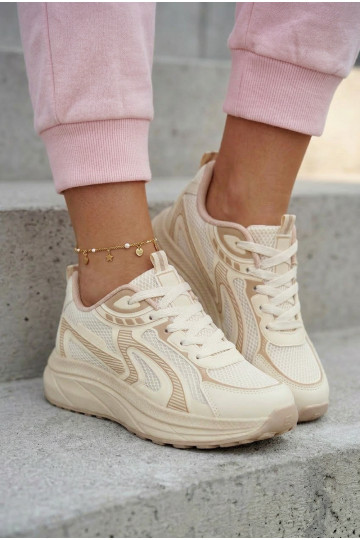 tenisky Tenisky model obuvi Dámske Big Star TT274326 HI-POLY SYSTEM béžová 2