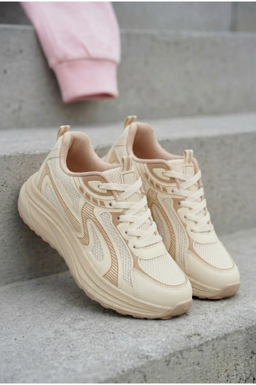 tenisky Tenisky model obuvi Dámske Big Star TT274326 HI-POLY SYSTEM béžová