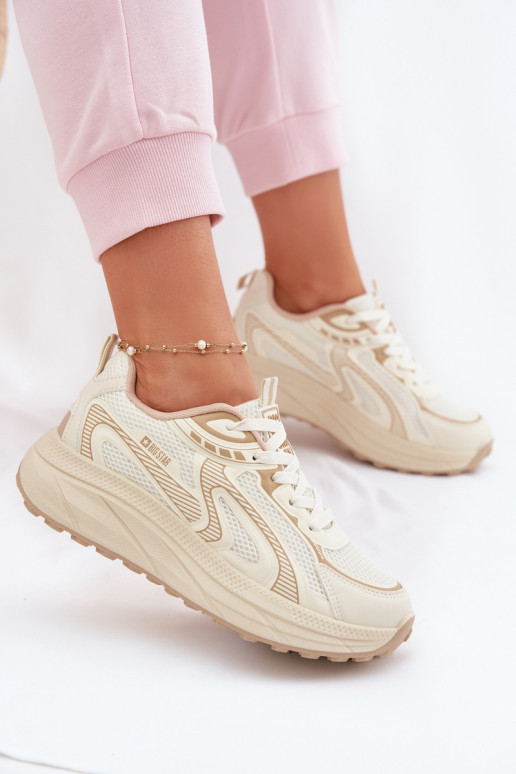 tenisky Tenisky model obuvi Dámske Big Star TT274326 HI-POLY SYSTEM béžová