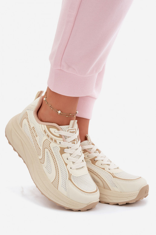 tenisky Tenisky model obuvi Dámske Big Star TT274326 HI-POLY SYSTEM béžová