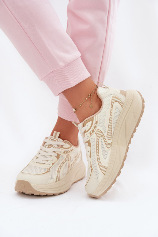 tenisky Tenisky model obuvi Dámske Big Star TT274326 HI-POLY SYSTEM béžová