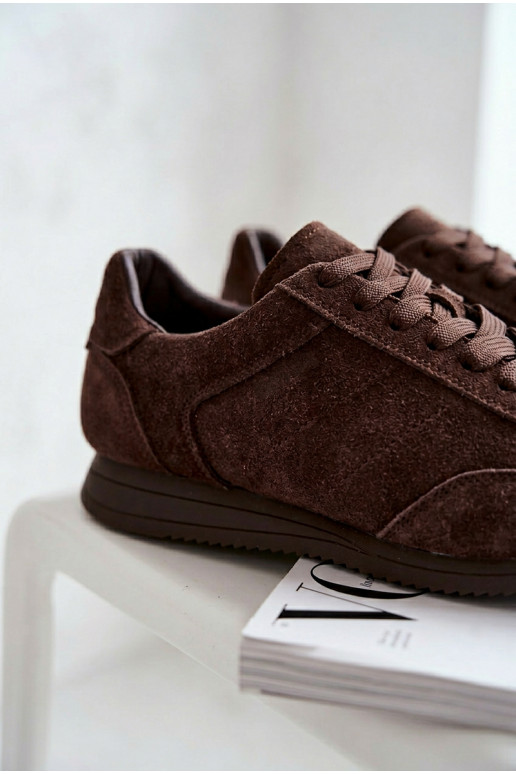 Tenisky model obuviZapnutéturalnego zo semišuu Big Star TT274226 CzekoladoIne