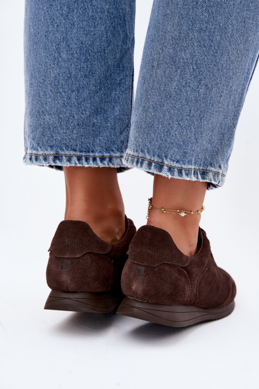 Tenisky model obuviZapnutéturalnego zo semišuu Big Star TT274226 CzekoladoIne