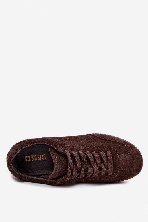 Tenisky model obuviZapnutéturalnego zo semišuu Big Star TT274226 CzekoladoIne