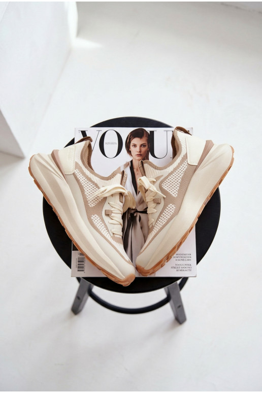 tenisky Dámske Big Star TT274571 HI-POLY SYSTEM béžová