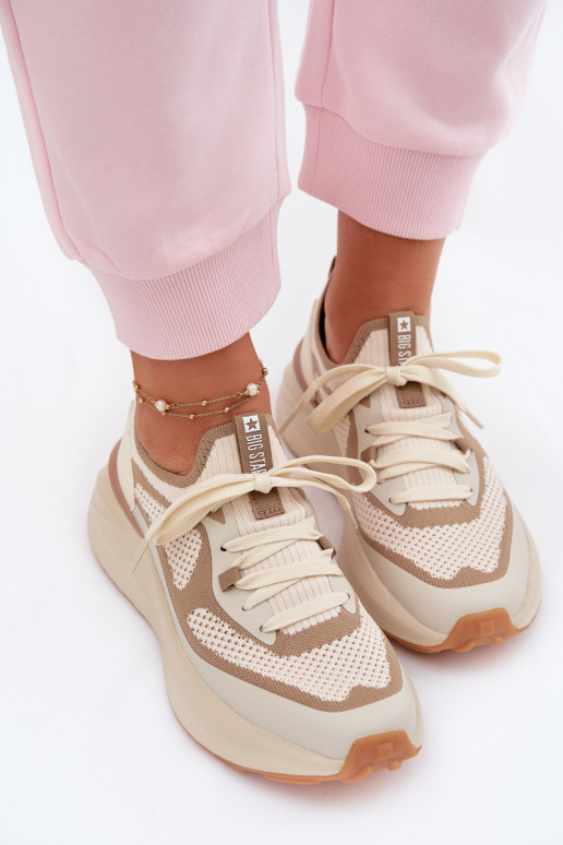 tenisky Dámske Big Star TT274571 HI-POLY SYSTEM béžová