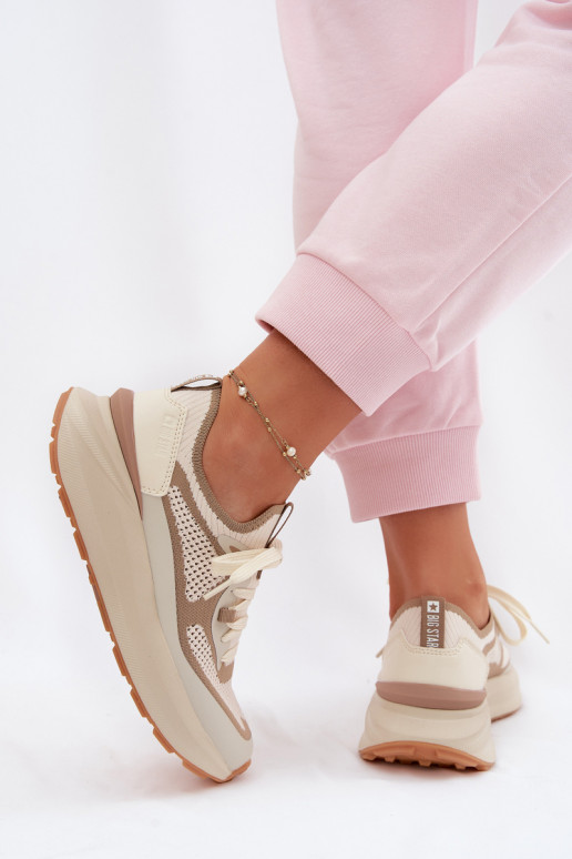 tenisky Dámske Big Star TT274571 HI-POLY SYSTEM béžová