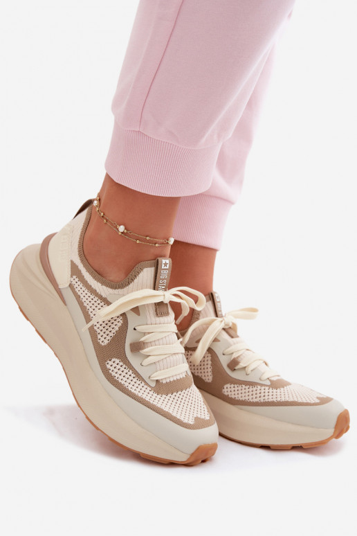 tenisky Dámske Big Star TT274571 HI-POLY SYSTEM béžová